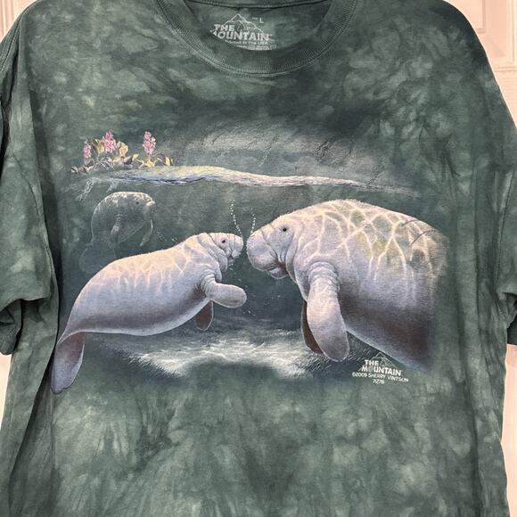 The Mountain Sherry Vintson 71278 Manatee Manatees Tie Dye Tee T Shirt Large - Picture 2 of 9
